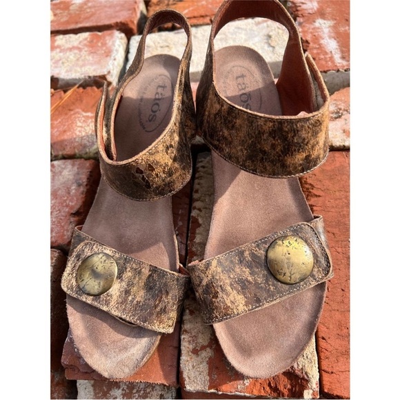 Taos Carousel marbled leather wedge size 8-8 1/2 - Picture 6 of 16